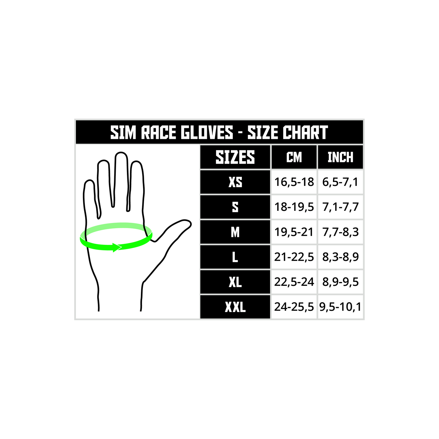 SIM Race Handschoenen - Ultra Grip - PREDATOR